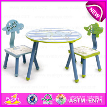 Eco-Friendly Student Wooden Writing Table Chair for Kids, High Quality Kids Writing Table and Chair Set W08g153